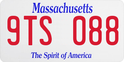 MA license plate 9TS088