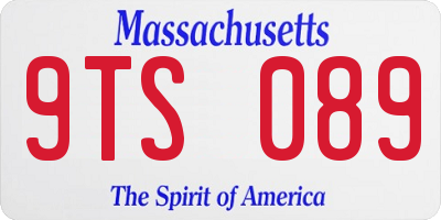 MA license plate 9TS089