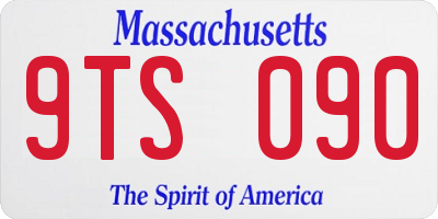 MA license plate 9TS090