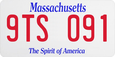 MA license plate 9TS091