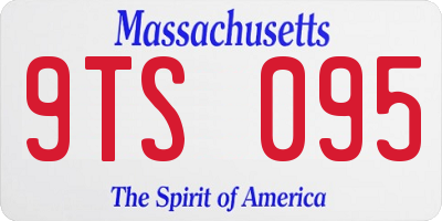 MA license plate 9TS095