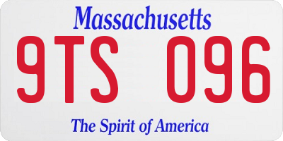 MA license plate 9TS096