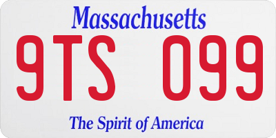 MA license plate 9TS099