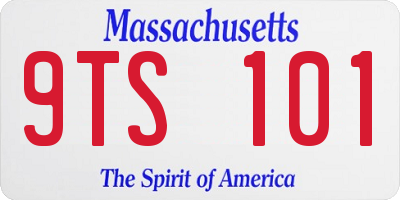 MA license plate 9TS101