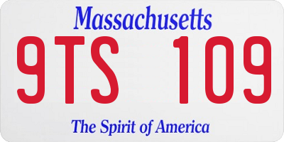 MA license plate 9TS109