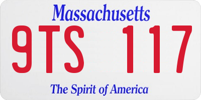 MA license plate 9TS117