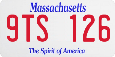 MA license plate 9TS126
