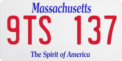 MA license plate 9TS137