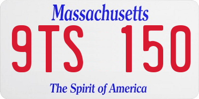 MA license plate 9TS150