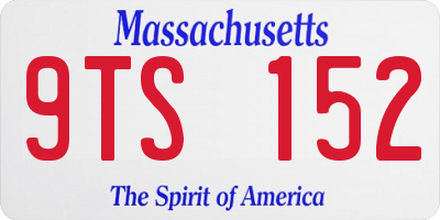 MA license plate 9TS152