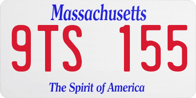 MA license plate 9TS155