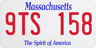 MA license plate 9TS158
