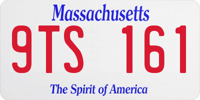 MA license plate 9TS161
