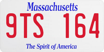 MA license plate 9TS164