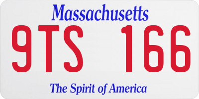 MA license plate 9TS166