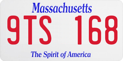 MA license plate 9TS168