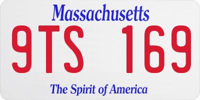 MA license plate 9TS169