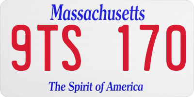 MA license plate 9TS170