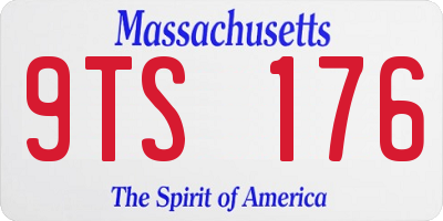 MA license plate 9TS176