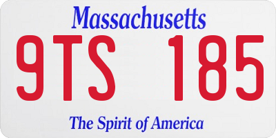 MA license plate 9TS185