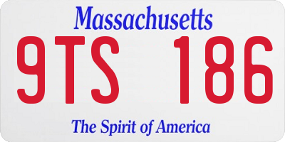 MA license plate 9TS186