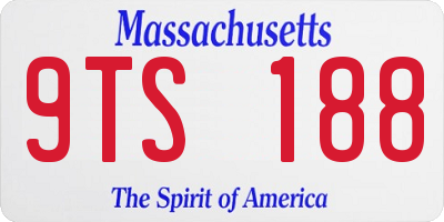 MA license plate 9TS188