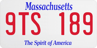 MA license plate 9TS189