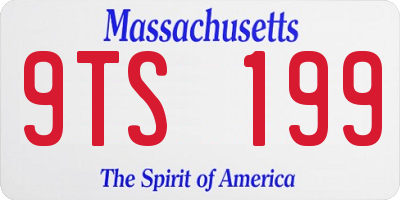 MA license plate 9TS199