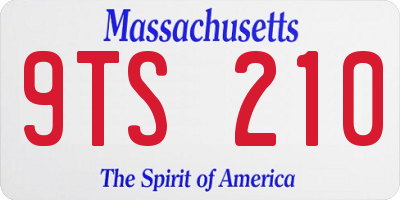 MA license plate 9TS210