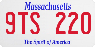 MA license plate 9TS220