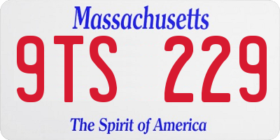 MA license plate 9TS229