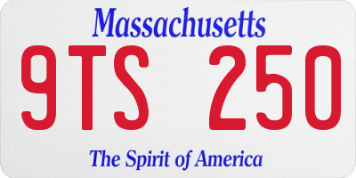 MA license plate 9TS250