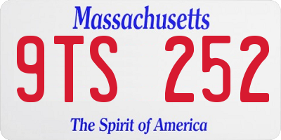 MA license plate 9TS252