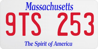 MA license plate 9TS253