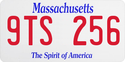 MA license plate 9TS256