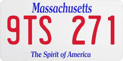 MA license plate 9TS271