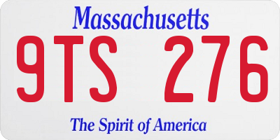 MA license plate 9TS276