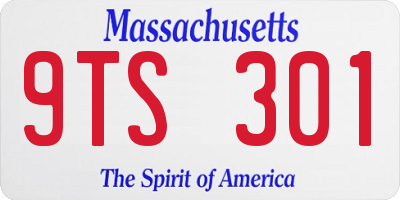 MA license plate 9TS301