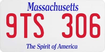 MA license plate 9TS306