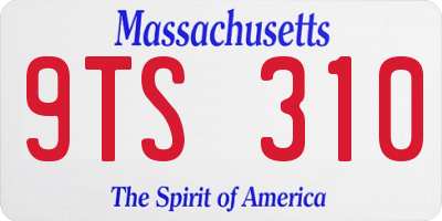 MA license plate 9TS310