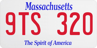 MA license plate 9TS320