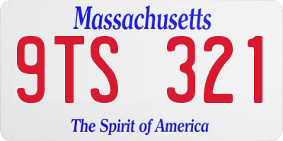 MA license plate 9TS321