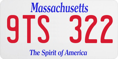 MA license plate 9TS322
