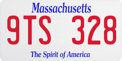 MA license plate 9TS328