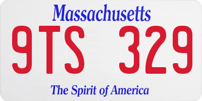 MA license plate 9TS329