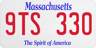 MA license plate 9TS330