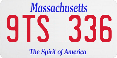 MA license plate 9TS336