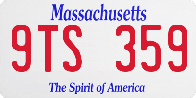 MA license plate 9TS359