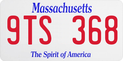 MA license plate 9TS368