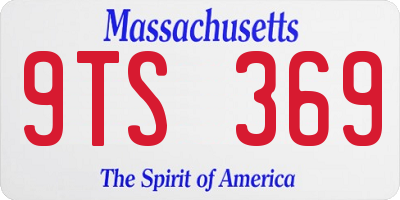 MA license plate 9TS369